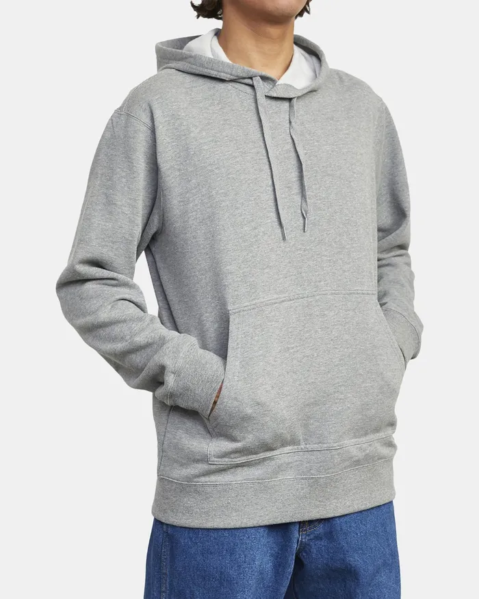 RVCA Mens Hoodies Recession Americana Pullover Hoodie Athletic Heather Ahr Gift for Friend
