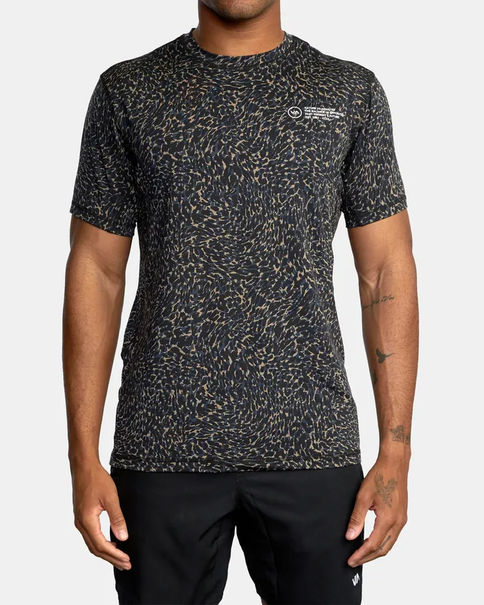 RVCA Mens Knit Va Sport Sport Vent Programmer Workout Shirt Animale Tmb6