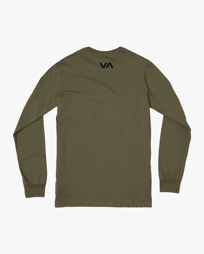 RVCA Mens Long Sleeves Icon Performance Long Sleeve Tee Terre Verte Gnr0