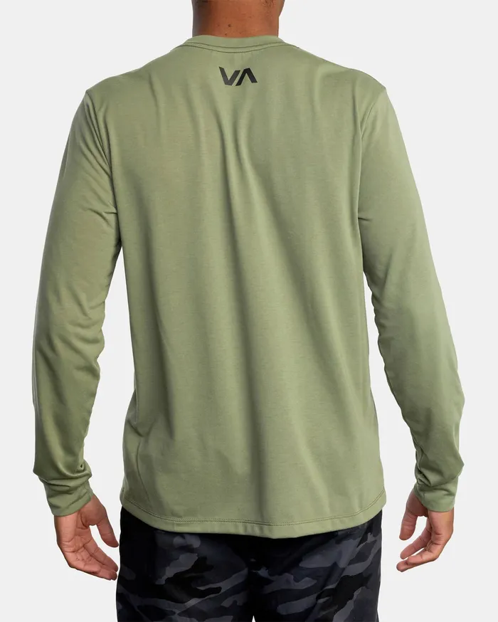 RVCA Mens Long Sleeves Icon Performance Long Sleeve Tee Terre Verte Gnr0