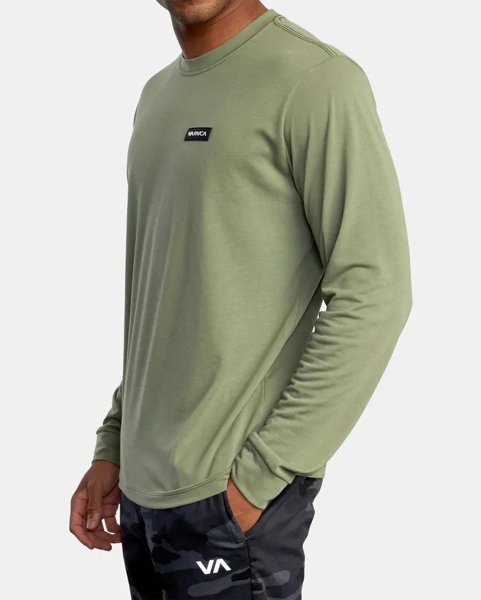 RVCA Mens Long Sleeves Icon Performance Long Sleeve Tee Terre Verte Gnr0