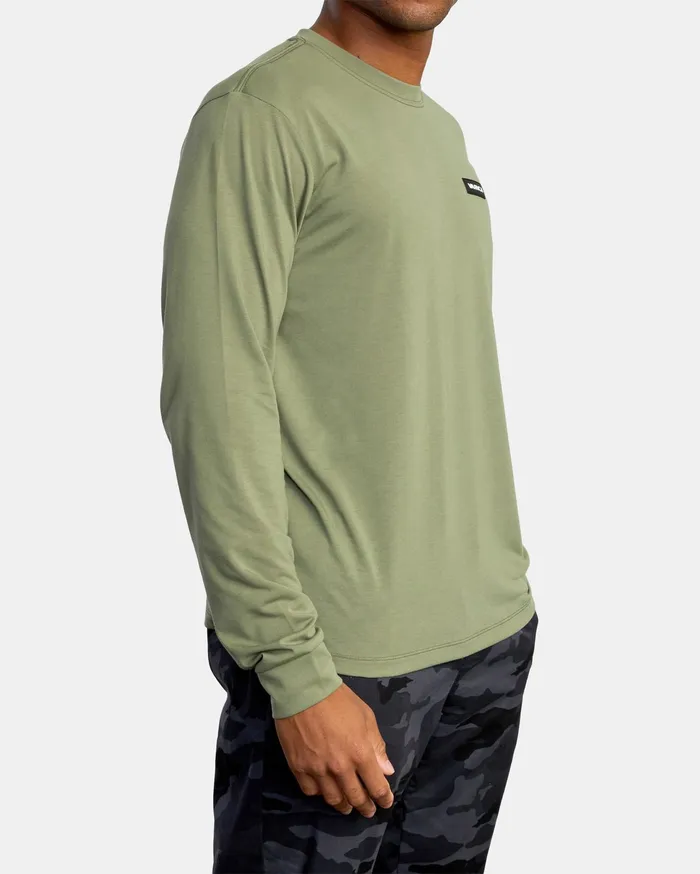 RVCA Mens Long Sleeves Icon Performance Long Sleeve Tee Terre Verte Gnr0
