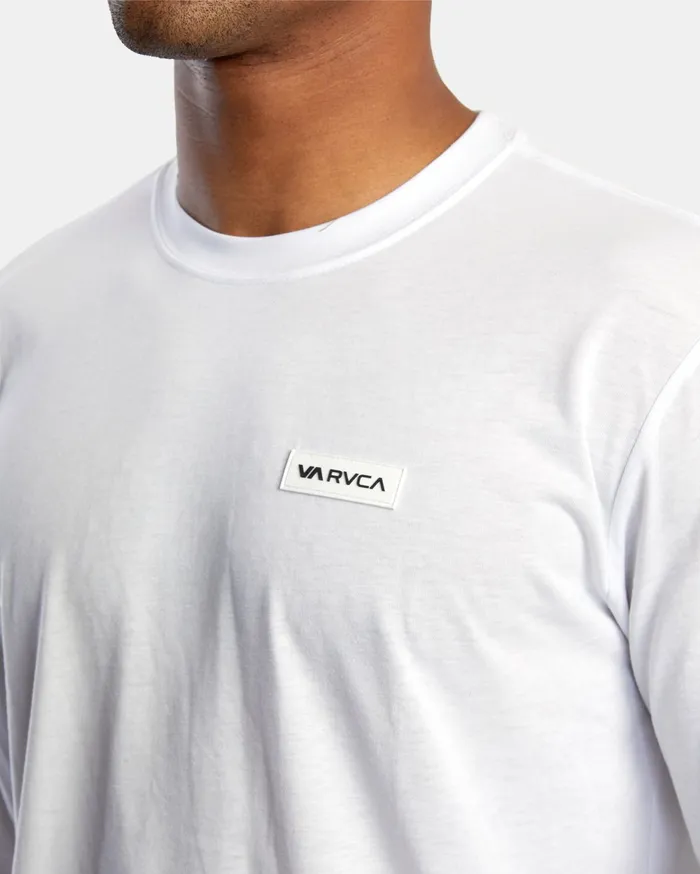 RVCA Mens Long Sleeves Icon Performance Long Sleeve Tee White Wht