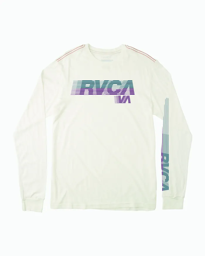 RVCA Mens Long Sleeves La 84 Long Sleeve Tee Antique White Anw