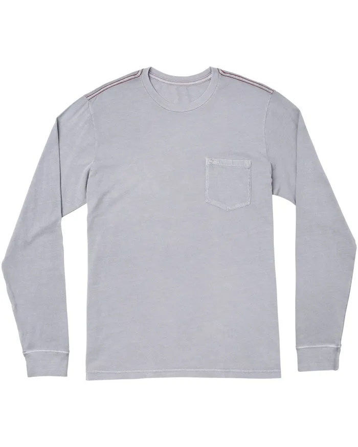 RVCA Mens Long Sleeves Ptc Pigment Long Sleeve Tee Monument Mon