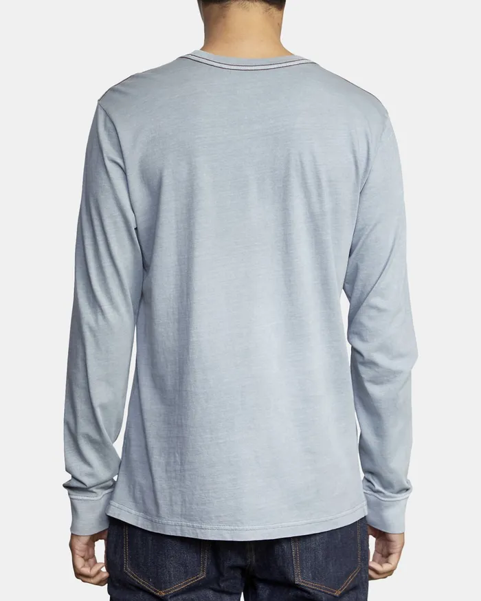 RVCA Mens Long Sleeves Ptc Pigment Long Sleeve Tee Monument Mon