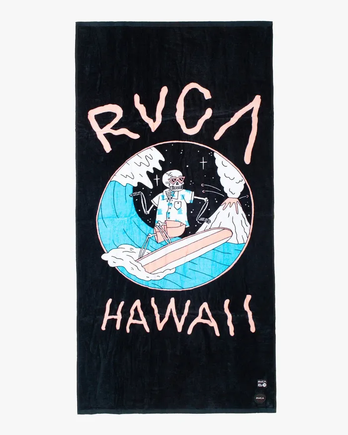 RVCA Mens Other Accessories Luke P Surf Towel Black Blk For Sale