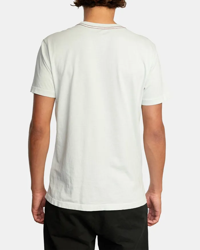 RVCA Mens Pigment Dye Tees Ptc Ii Pigment Short Sleeve Tee Green Tea Gnt