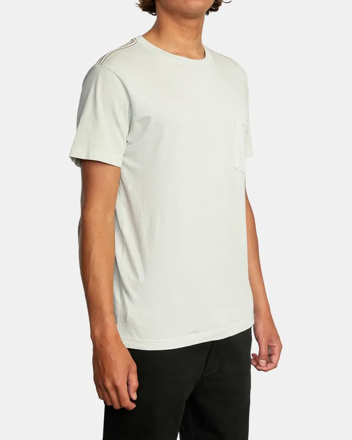 RVCA Mens Pigment Dye Tees Ptc Ii Pigment Short Sleeve Tee Green Tea Gnt