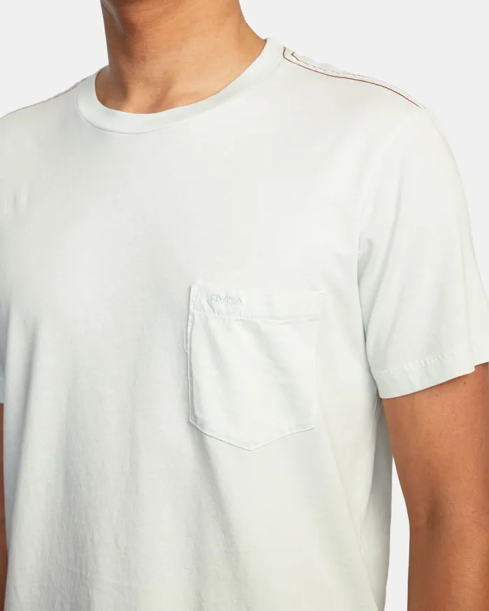 RVCA Mens Pigment Dye Tees Ptc Ii Pigment Short Sleeve Tee Green Tea Gnt