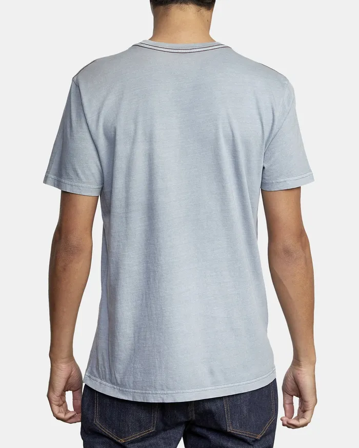 RVCA Mens Pigment Dye Tees Ptc Ii Pigment Short Sleeve Tee Monument Mon