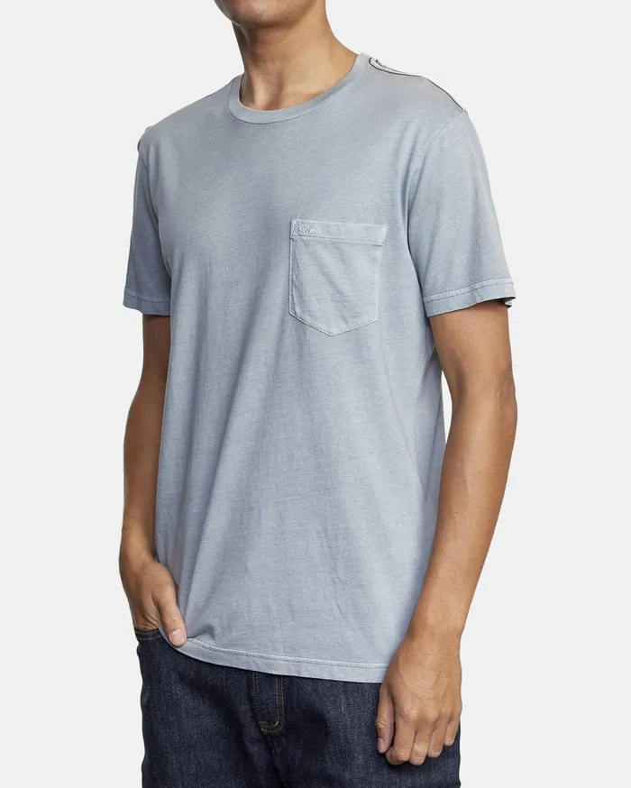 RVCA Mens Pigment Dye Tees Ptc Ii Pigment Short Sleeve Tee Monument Mon