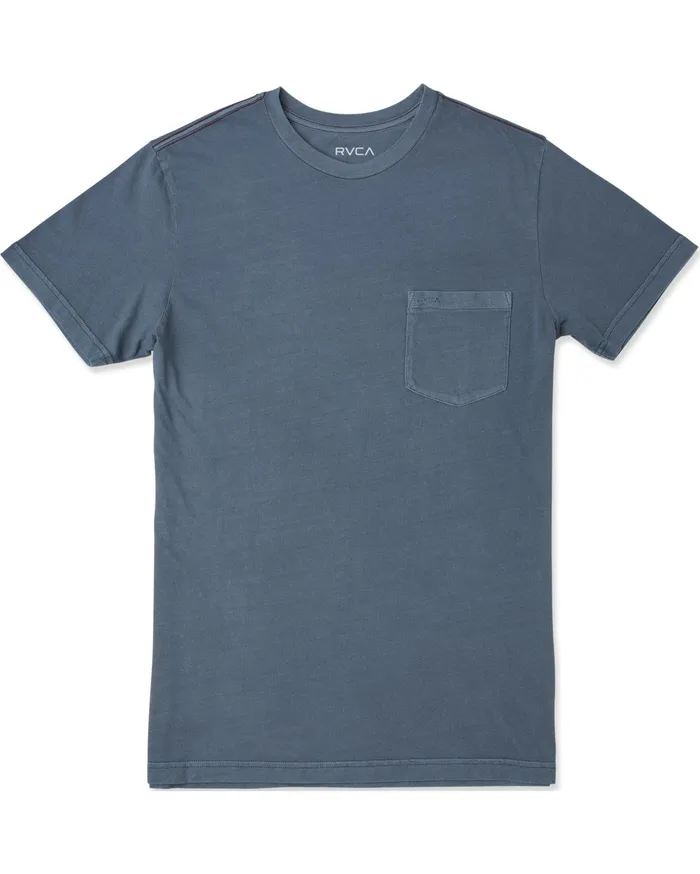 RVCA Mens Pigment Dye Tees Ptc Ii Pigment Short Sleeve Tee Slate Slt