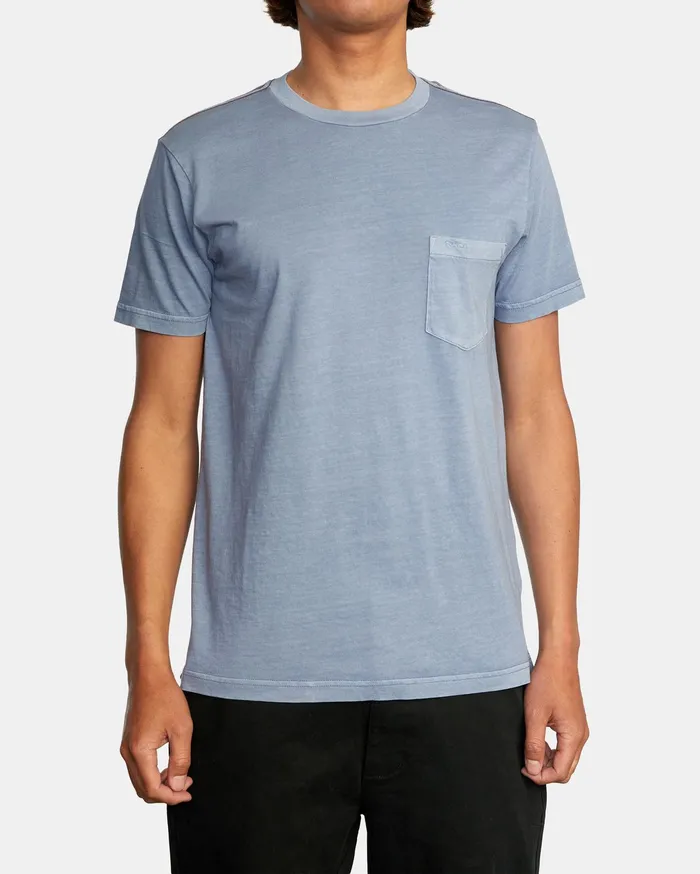 RVCA Mens Pigment Dye Tees Ptc Ii Pigment Short Sleeve Tee Slate Slt