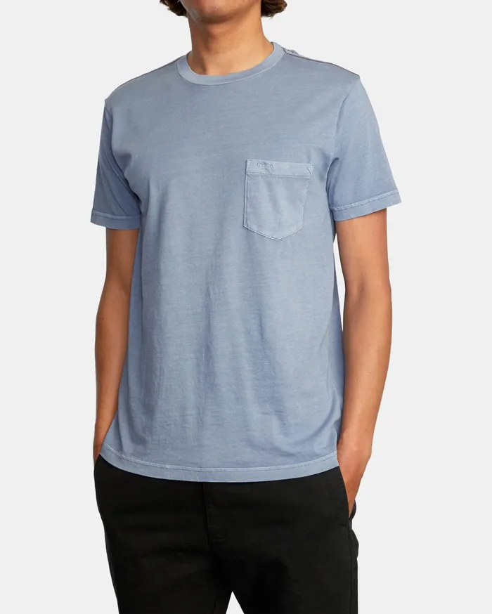 RVCA Mens Pigment Dye Tees Ptc Ii Pigment Short Sleeve Tee Slate Slt