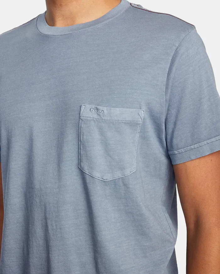 RVCA Mens Pigment Dye Tees Ptc Ii Pigment Short Sleeve Tee Slate Slt