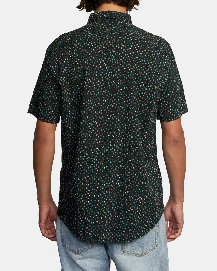 RVCA Mens Shirts Pure Joy Short Sleeve Shirt Black Blk Online