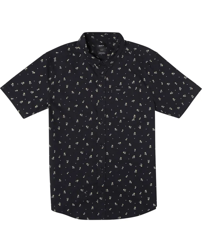RVCA Mens Shirts That8217Ll Do Slim Fit Short Sleeve Shirt Rvca Black Rvb Gift for Friend RVCA Mens Shirts That8217Ll Do Slim Fit Short Sleeve Shirt Rvca Black Rvb Gift for Friend