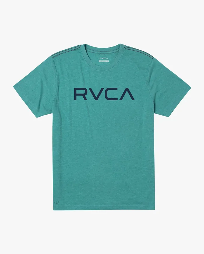 RVCA Mens Short Sleeves Big Rvca Short Sleeve Tee Teal Tea