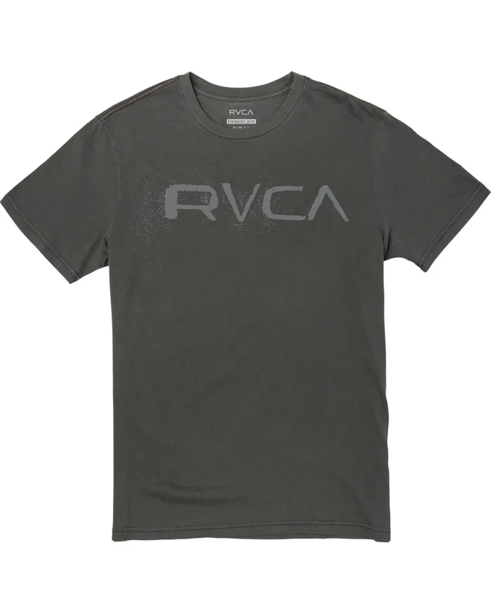 RVCA Mens Short Sleeves Bleecher Short Sleeve Tee Pirate Black Ptk