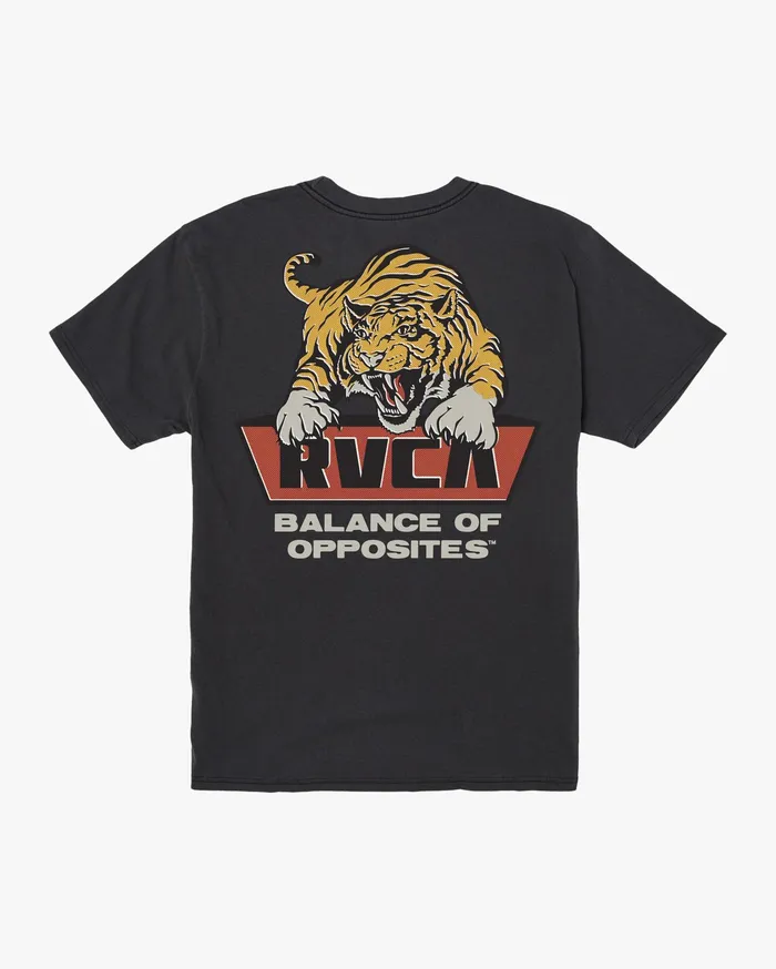 RVCA Mens Short Sleeves Clawed Short Sleeve Tee Black Blk