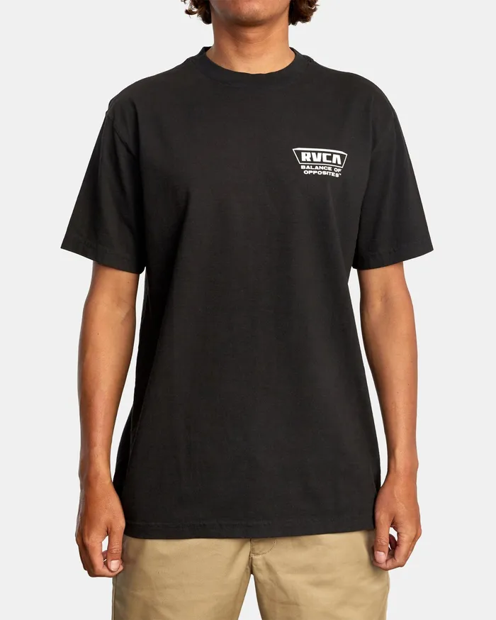 RVCA Mens Short Sleeves Clawed Short Sleeve Tee Black Blk