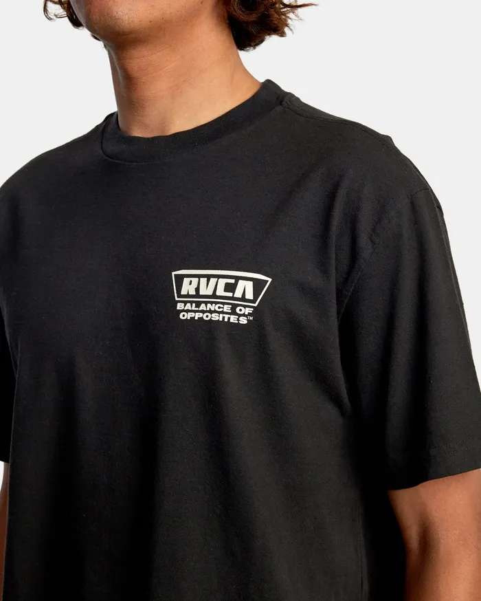 RVCA Mens Short Sleeves Clawed Short Sleeve Tee Black Blk