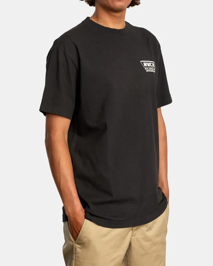 RVCA Mens Short Sleeves Clawed Short Sleeve Tee Black Blk