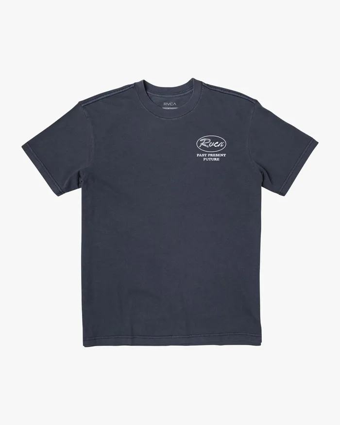 RVCA Mens Short Sleeves Cooper Short Sleeve Tee Moody Blue Mdy