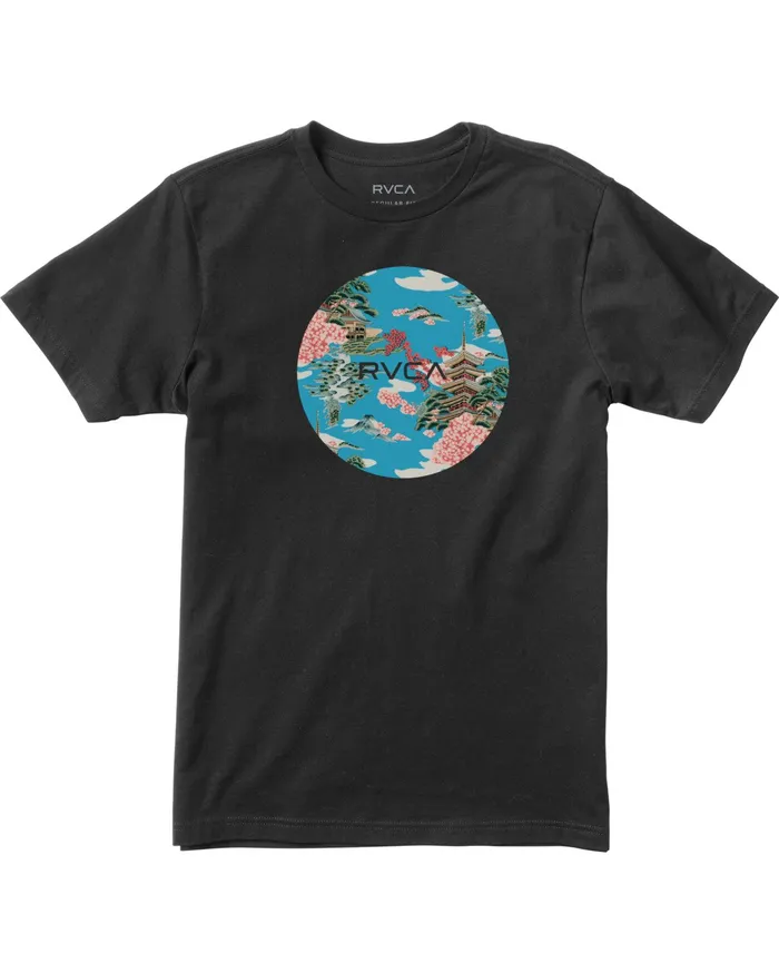 RVCA Mens Short Sleeves Motor Short Sleeve Tee Black Blk