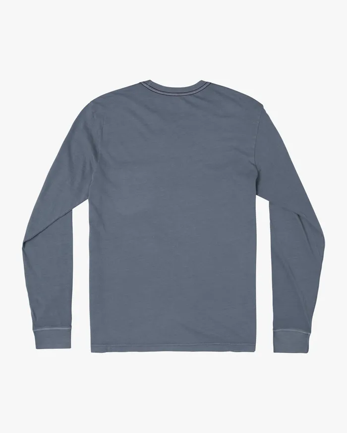RVCA Mens Short Sleeves Ptc Pigment Long Sleeve Tee Slate Slt