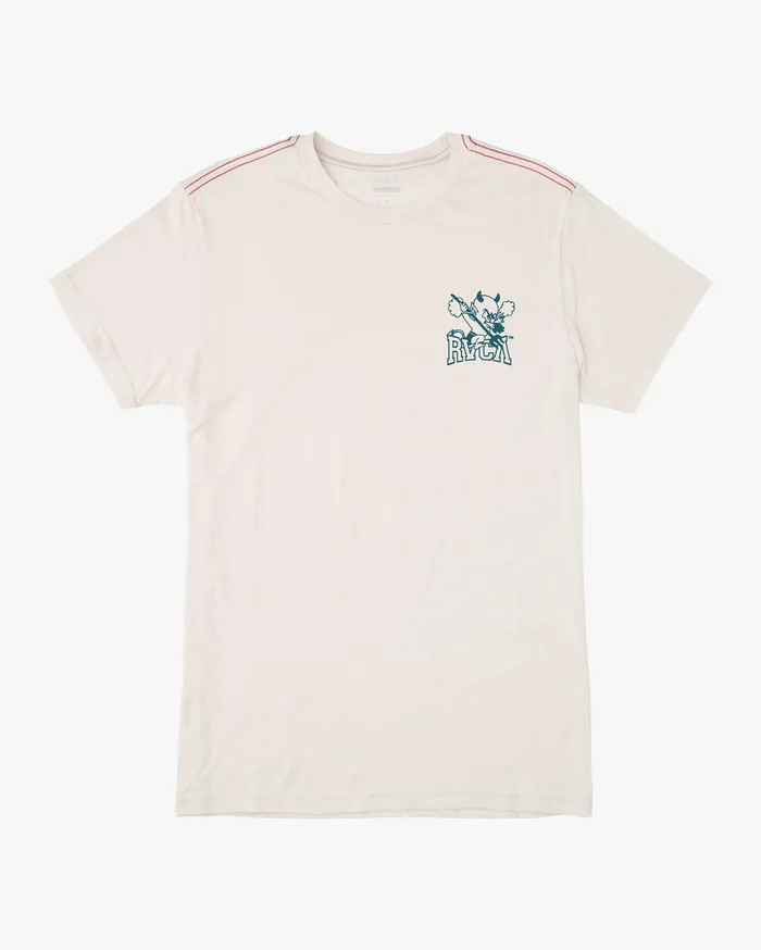 RVCA Mens Short Sleeves Rvca Devils Short Sleeve Tee Antique White Anw