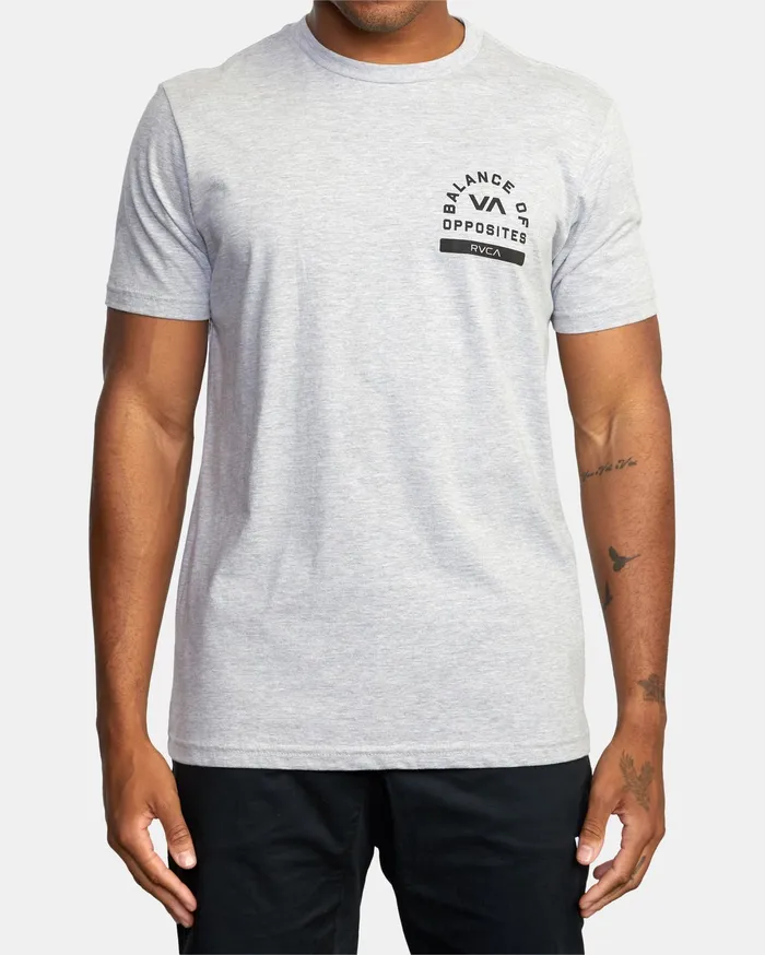 RVCA Mens Short Sleeves Rvca Pe Short Sleeve Tee Athletic Heather Ahr