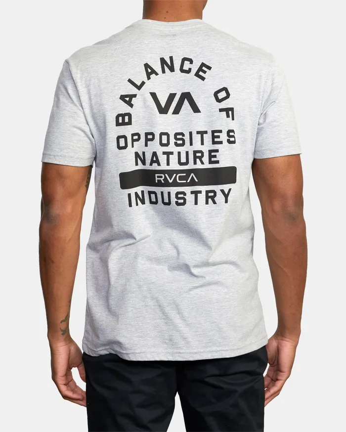 RVCA Mens Short Sleeves Rvca Pe Short Sleeve Tee Athletic Heather Ahr