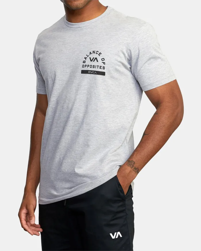 RVCA Mens Short Sleeves Rvca Pe Short Sleeve Tee Athletic Heather Ahr