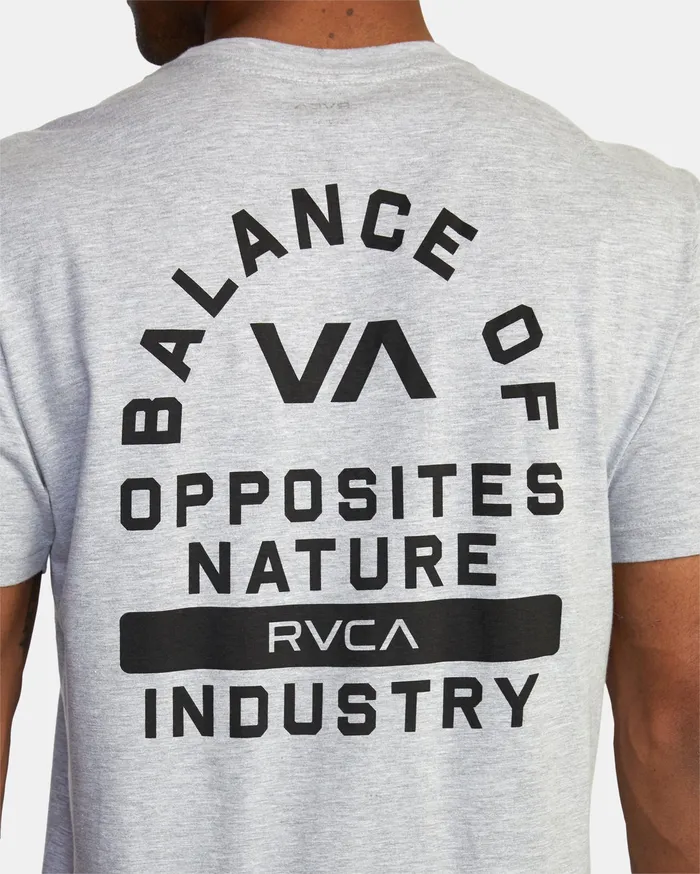 RVCA Mens Short Sleeves Rvca Pe Short Sleeve Tee Athletic Heather Ahr