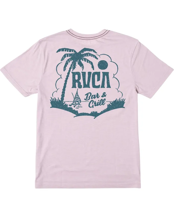 RVCA Mens Short Sleeves Schooner Short Sleeve Tee Pale Mauve Pal