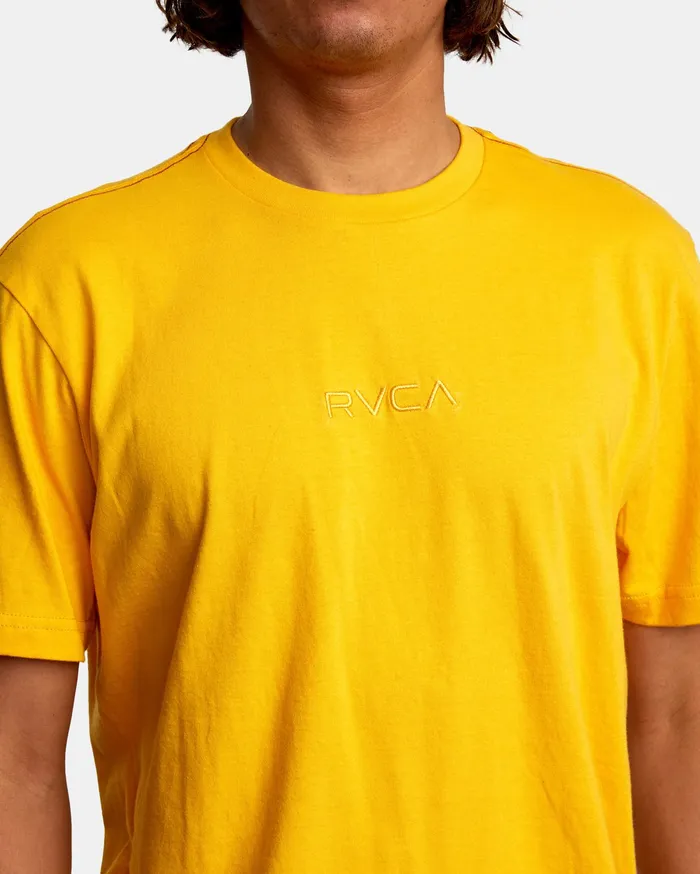RVCA Mens Short Sleeves Small Rvca Short Sleeve Tee Golden Rod Gdr