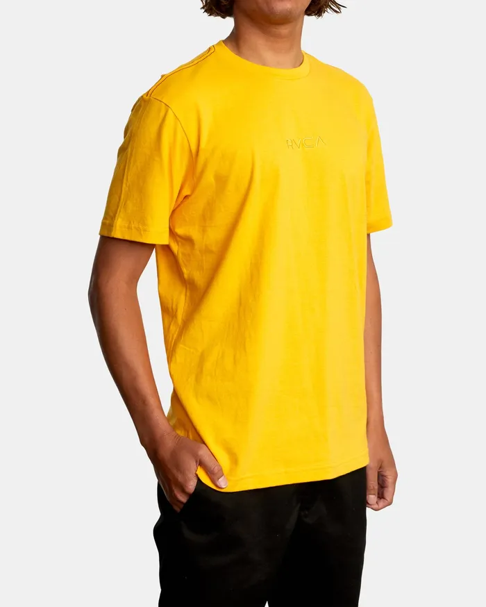 RVCA Mens Short Sleeves Small Rvca Short Sleeve Tee Golden Rod Gdr