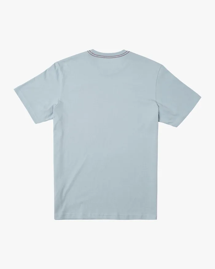 RVCA Mens Short Sleeves Small Rvca Short Sleeve Tee Pale Blue Pab