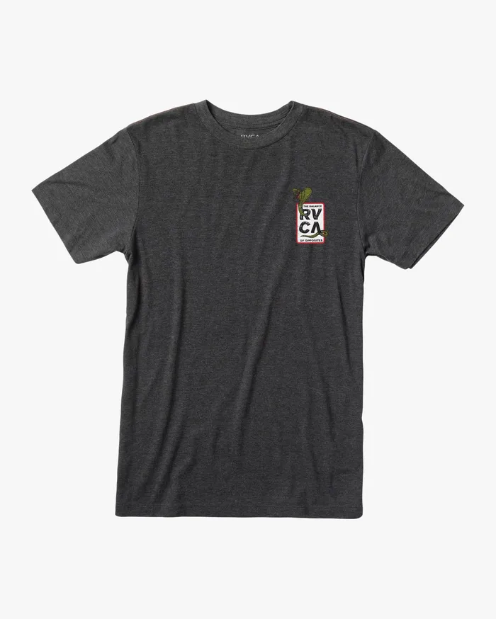 RVCA Mens Short Sleeves Snake Eyes Short Sleeve Tee Black Blk