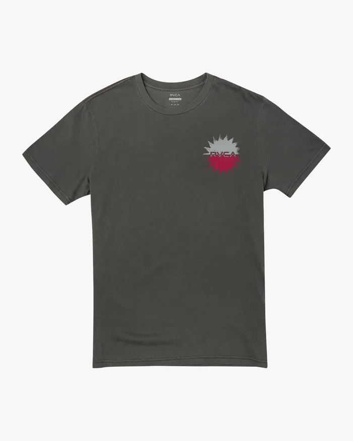 RVCA Mens Short Sleeves Solar Corp Short Sleeve Tee Pirate Black Ptk