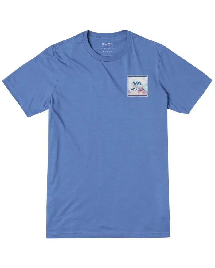 RVCA Mens Short Sleeves Va All The Way Short Sleeve Tee French Blue Frb