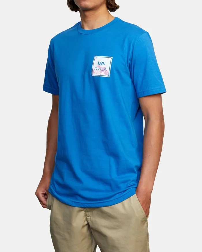 RVCA Mens Short Sleeves Va All The Way Short Sleeve Tee French Blue Frb