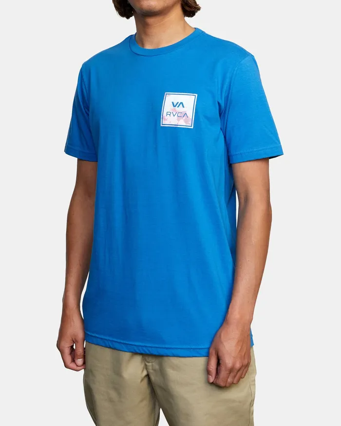 RVCA Mens Short Sleeves Va All The Way Short Sleeve Tee French Blue Frb