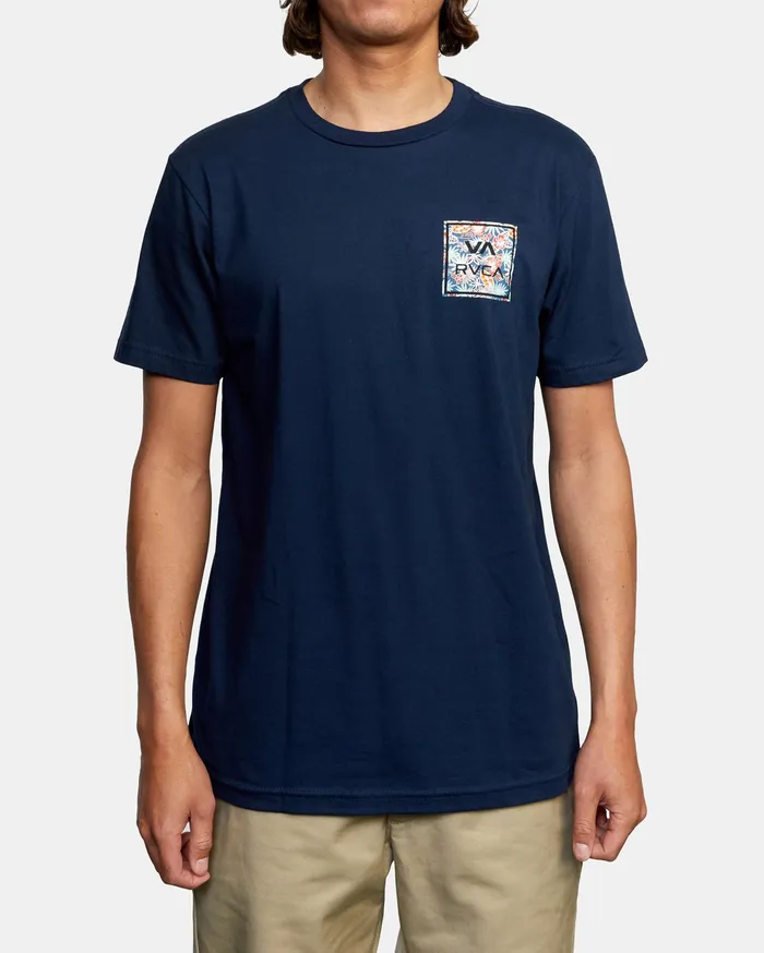 RVCA Mens Short Sleeves Va All The Way Short Sleeve Tee Navy Marine Myv