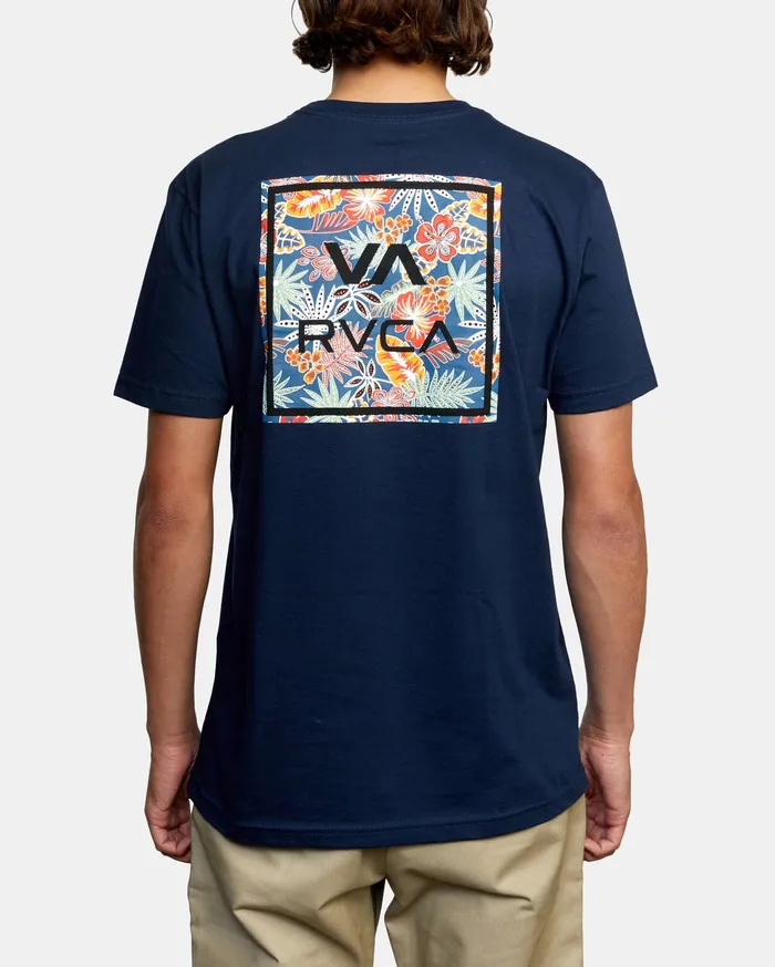 RVCA Mens Short Sleeves Va All The Way Short Sleeve Tee Navy Marine Myv
