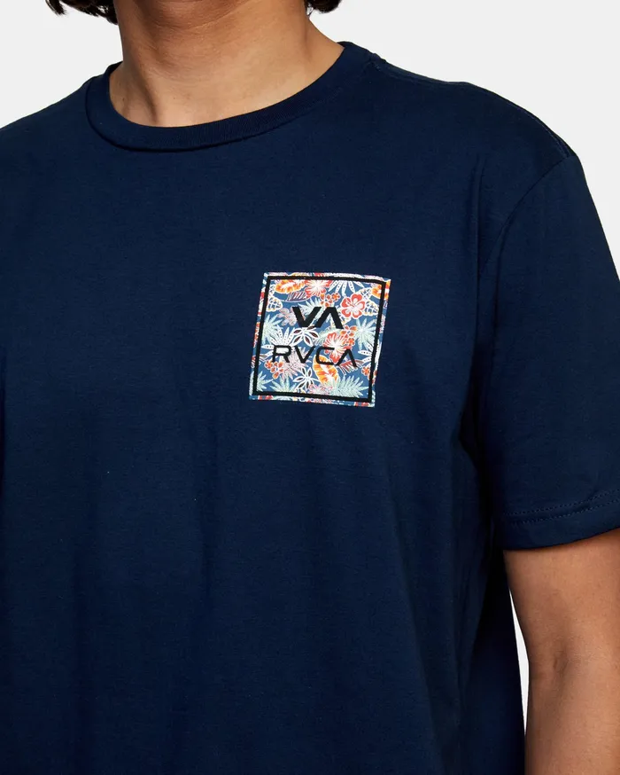 RVCA Mens Short Sleeves Va All The Way Short Sleeve Tee Navy Marine Myv