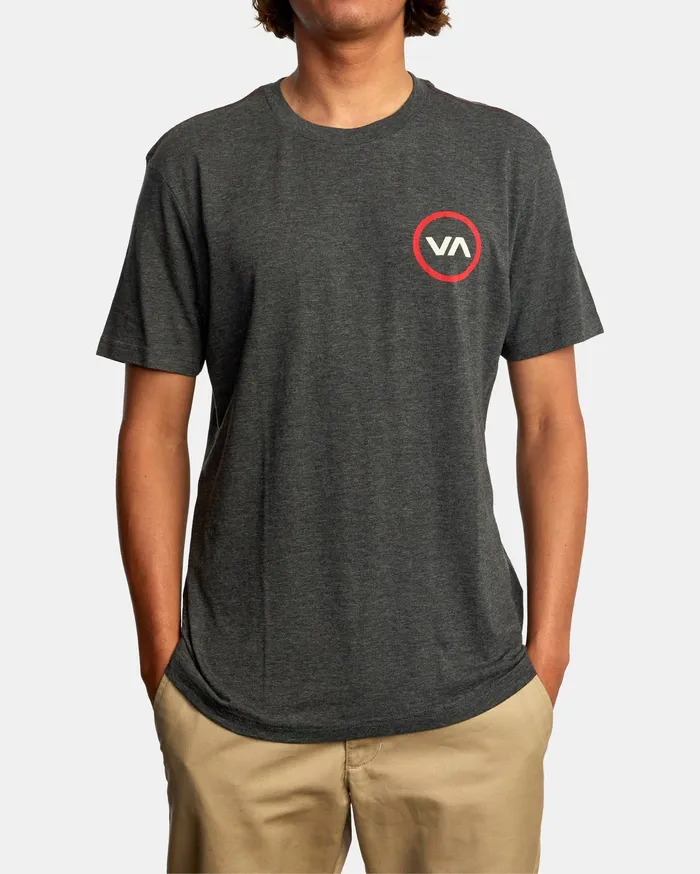 RVCA Mens Short Sleeves Va Mod Short Sleeve Tee Black Blk