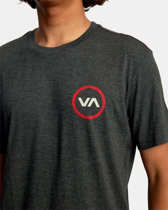 RVCA Mens Short Sleeves Va Mod Short Sleeve Tee Black Blk